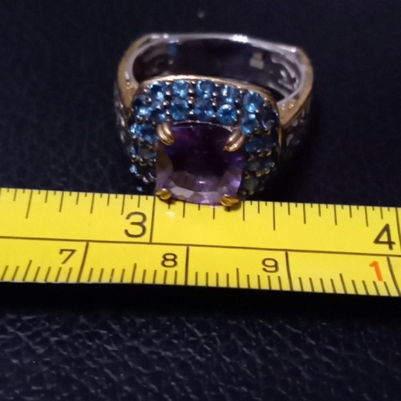 MICHAEL VALITUTTI AFRICAN AMETHYST AND NEON APATITE RING - Picture 8 of 9